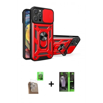 MARSİLYAN™- iPhone 16 Pro Max Kılıf Ahenk Klasik - Şeffaf 360 Full Body Arka Koruyucu + Raze Metal Kamera Lens - CLTM