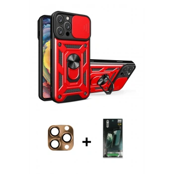 MARSİLYAN™- iPhone 16 Pro Max Kılıf Ahenk Klasik - Siyah 360 Mat Full Body Arka Koruyucu + Pers Alüminyum Kamera Lens - CLTM