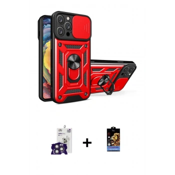 MARSİLYAN™- iPhone 16 Pro Max Kılıf Ahenk Klasik - Siyah Buffer Hayalet Cam Ekran Koruyucu + Bilvis Titan Kamera Lens - TMGI