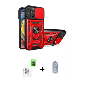 MARSİLYAN™- iPhone 16 Pro Max Kılıf Ahenk Klasik - Siyah Joko Magic 5D Cam + Raze Metal Kamera Lens - BZ