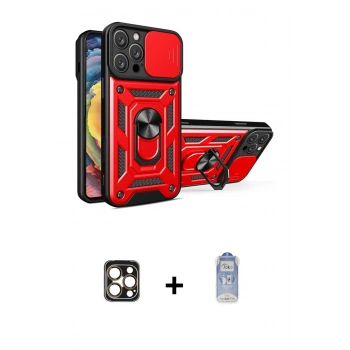 MARSİLYAN™- iPhone 16 Pro Max Kılıf Ahenk Klasik - Siyah Joko Magic 5D Cam + PVD Metal Kamera Lens - GD
