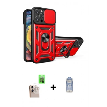 MARSİLYAN™- iPhone 16 Pro Max Kılıf Ahenk Klasik - Siyah Joko Magic 5D Cam + Raze Metal Kamera Lens - NLGY