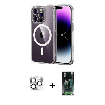 MARSİLYAN™- iPhone 16 Pro Max Kılıf Ahenk Minimal Serisi - Siyah 360 Mat Full Body Arka Koruyucu + Pers Alüminyum Kamera Lens - GS