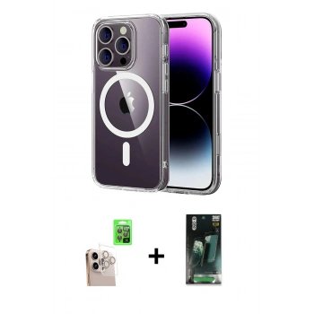 MARSİLYAN™- iPhone 16 Pro Max Kılıf Ahenk Minimal Serisi - Siyah 360 Mat Full Body Arka Koruyucu + Raze Metal Kamera Lens - NLGY