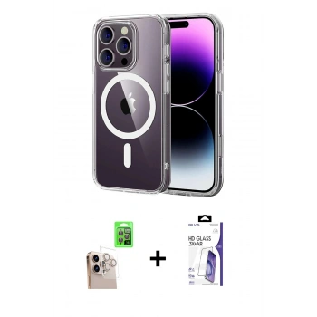 MARSİLYAN™- iPhone 16 Pro Max Kılıf Ahenk Minimal Serisi - Siyah Bilvis 3X AR HD Cam Ekran Koruyucu + Raze Metal Kamera Lens - NLGY