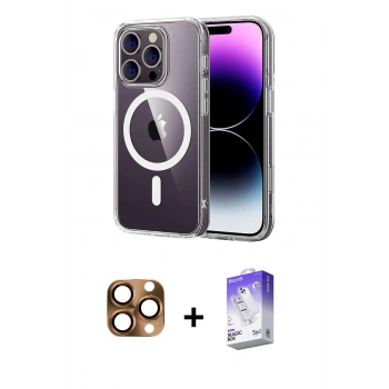 MARSİLYAN™- iPhone 16 Pro Max Kılıf Ahenk Minimal Serisi - Siyah Bilvis 5in1 3D Magic Cam Ekran Koruyucu + Pers Alüminyum Kamera Lens - CLTM