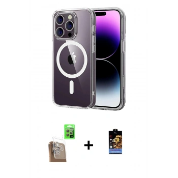 MARSİLYAN™- iPhone 16 Pro Max Kılıf Ahenk Minimal Serisi - Siyah Buffer Hayalet Cam Ekran Koruyucu + Raze Metal Kamera Lens - CLTM