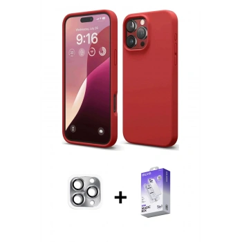 MARSİLYAN™- iPhone 16 Pro Max Kılıf Ahenk Serisi - Siyah Bilvis 5in1 3D Magic Cam Ekran Koruyucu + Pers Alüminyum Kamera Lens - GI