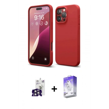 MARSİLYAN™- iPhone 16 Pro Max Kılıf Ahenk Serisi - Siyah Bilvis 5in1 3D Magic Cam Ekran Koruyucu + Bilvis Titan Kamera Lens - TMGI