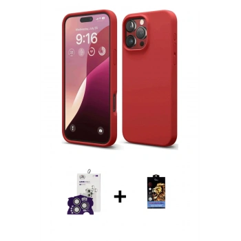 MARSİLYAN™- iPhone 16 Pro Max Kılıf Ahenk Serisi - Siyah Buffer Hayalet Cam Ekran Koruyucu + Bilvis Titan Kamera Lens - GS