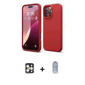 MARSİLYAN™- iPhone 16 Pro Max Kılıf Ahenk Serisi - Siyah Joko Magic 5D Cam + PVD Metal Kamera Lens - GD