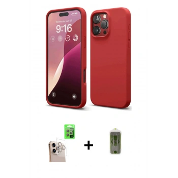 MARSİLYAN™- iPhone 16 Pro Max Kılıf Ahenk Serisi - Siyah Joko Magic 5D Hayalet Cam + Raze Metal Kamera Lens - NLGY