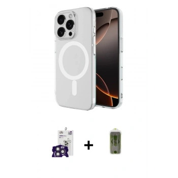 MARSİLYAN™- iPhone 16 Pro Max Kılıf Ahenk Yansıma Prime - Siyah Joko Magic 5D Hayalet Cam + Bilvis Titan Kamera Lens - TMGI