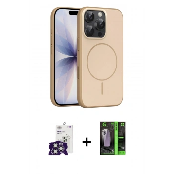 MARSİLYAN™- iPhone 16 Pro Max Kılıf Atlas Asil Prime - Şeffaf 360 Full Body Arka Koruyucu + Bilvis Titan Kamera Lens - GS
