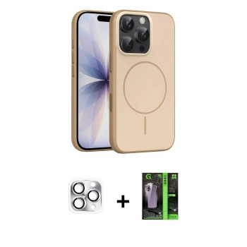 MARSİLYAN™- iPhone 16 Pro Max Kılıf Atlas Asil Prime - Şeffaf 360 Full Body Arka Koruyucu + Pers Alüminyum Kamera Lens - GS