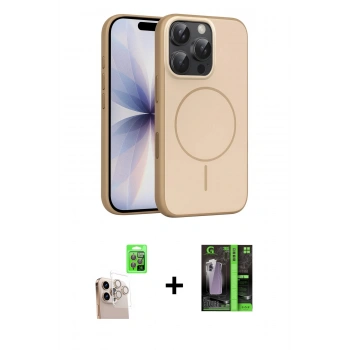 MARSİLYAN™- iPhone 16 Pro Max Kılıf Atlas Asil Prime - Şeffaf 360 Full Body Arka Koruyucu + Raze Metal Kamera Lens - NLGY