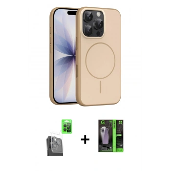MARSİLYAN™- iPhone 16 Pro Max Kılıf Atlas Asil Prime - Şeffaf 360 Full Body Arka Koruyucu + Raze Metal Kamera Lens - SH