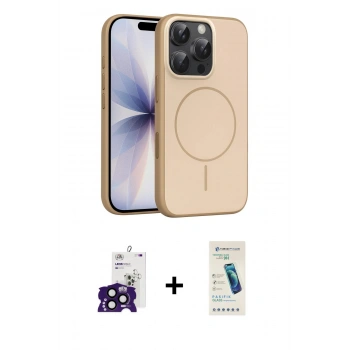 MARSİLYAN™- iPhone 16 Pro Max Kılıf Atlas Asil Prime - Şeffaf Pasifik Cam Ekran Koruyucu + Bilvis Titan Kamera Lens - SH