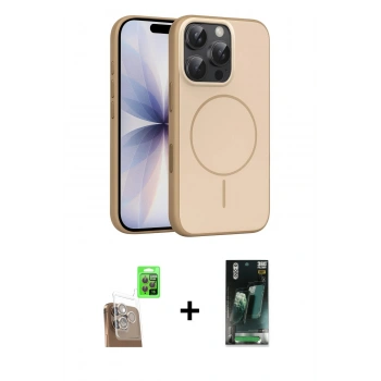 MARSİLYAN™- iPhone 16 Pro Max Kılıf Atlas Asil Prime - Siyah 360 Mat Full Body Arka Koruyucu + Raze Metal Kamera Lens - CLTM
