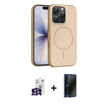 MARSİLYAN™- iPhone 16 Pro Max Kılıf Atlas Asil Prime - Siyah 3D Antistatik Hayalet Cam Ekran Koruyucu + Bilvis Titan Kamera Lens - TMGI