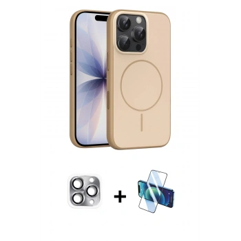 MARSİLYAN™- iPhone 16 Pro Max Kılıf Atlas Asil Prime - Siyah 3D Antistatik Seramik Nano Ekran Koruyucu + Pers Alüminyum Kamera Lens - GI