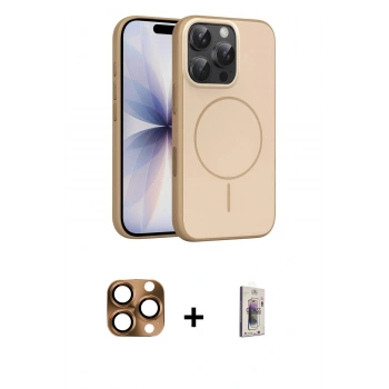 MARSİLYAN™- iPhone 16 Pro Max Kılıf Atlas Asil Prime - Siyah Bilvis 3D Cam Ekran Koruyucu + Pers Alüminyum Kamera Lens - CLTM