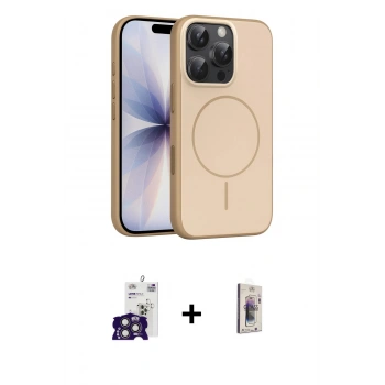 MARSİLYAN™- iPhone 16 Pro Max Kılıf Atlas Asil Prime - Siyah Bilvis 3D Cam Ekran Koruyucu + Bilvis Titan Kamera Lens - TMGI