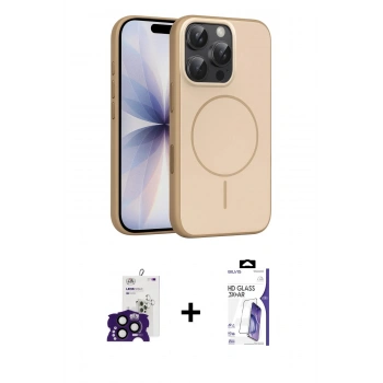 MARSİLYAN™- iPhone 16 Pro Max Kılıf Atlas Asil Prime - Siyah Bilvis 3X AR HD Cam Ekran Koruyucu + Bilvis Titan Kamera Lens - SH
