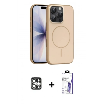 MARSİLYAN™- iPhone 16 Pro Max Kılıf Atlas Asil Prime - Siyah Bilvis 3X AR HD Cam Ekran Koruyucu + PVD Metal Kamera Lens - GS