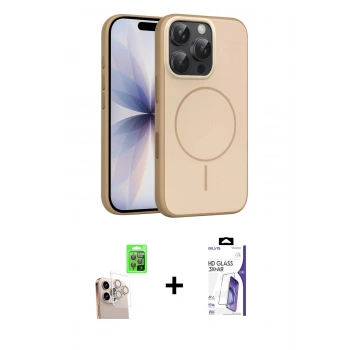 MARSİLYAN™- iPhone 16 Pro Max Kılıf Atlas Asil Prime - Siyah Bilvis 3X AR HD Cam Ekran Koruyucu + Raze Metal Kamera Lens - NLGY