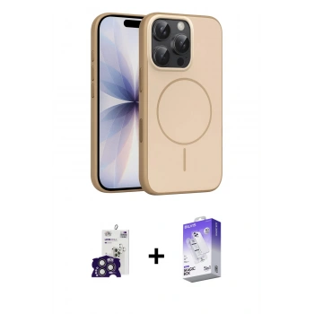 MARSİLYAN™- iPhone 16 Pro Max Kılıf Atlas Asil Prime - Siyah Bilvis 5in1 3D Magic Cam Ekran Koruyucu + Bilvis Titan Kamera Lens - TMGI