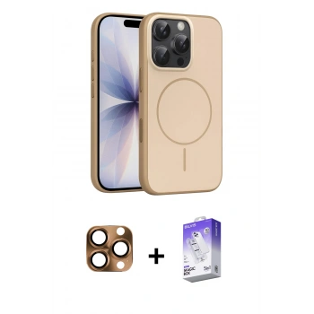 MARSİLYAN™- iPhone 16 Pro Max Kılıf Atlas Asil Prime - Siyah Bilvis 5in1 3D Magic Cam Ekran Koruyucu + Pers Alüminyum Kamera Lens - CLTM