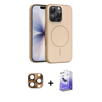 MARSİLYAN™- iPhone 16 Pro Max Kılıf Atlas Asil Prime - Siyah Bilvis 5in1 5D Magic Hayalet Cam Ekran Koruyucu + Pers Alüminyum Kamera Lens - CLTM