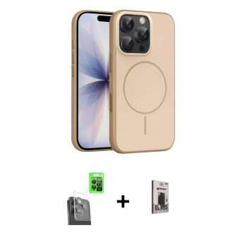 MARSİLYAN™- iPhone 16 Pro Max Kılıf Atlas Asil Prime - Siyah Bilvis Hayalet Cam Ekran Koruyucu + Raze Metal Kamera Lens - SH