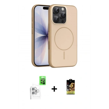 MARSİLYAN™- iPhone 16 Pro Max Kılıf Atlas Asil Prime - Siyah Buffer Cam Ekran Koruyucu + Raze Metal Kamera Lens - BZ