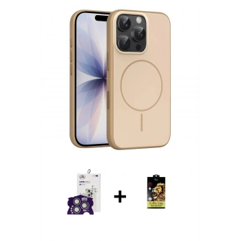 MARSİLYAN™- iPhone 16 Pro Max Kılıf Atlas Asil Prime - Siyah Buffer Cam Ekran Koruyucu + Bilvis Titan Kamera Lens - GS