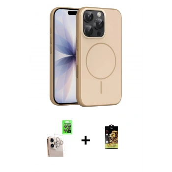 MARSİLYAN™- iPhone 16 Pro Max Kılıf Atlas Asil Prime - Siyah Buffer Cam Ekran Koruyucu + Raze Metal Kamera Lens - NLGY
