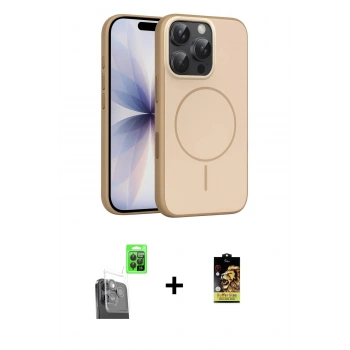 MARSİLYAN™- iPhone 16 Pro Max Kılıf Atlas Asil Prime - Siyah Buffer Cam Ekran Koruyucu + Raze Metal Kamera Lens - SH