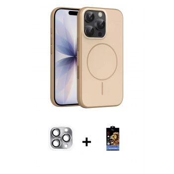 MARSİLYAN™- iPhone 16 Pro Max Kılıf Atlas Asil Prime - Siyah Buffer Hayalet Cam Ekran Koruyucu + Pers Alüminyum Kamera Lens - GI