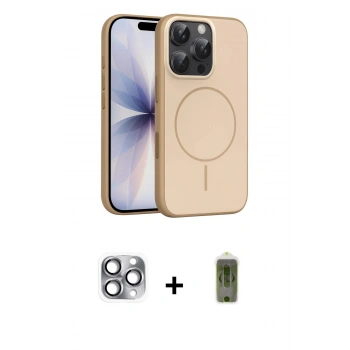 MARSİLYAN™- iPhone 16 Pro Max Kılıf Atlas Asil Prime - Siyah Joko Magic 5D Hayalet Cam + Pers Alüminyum Kamera Lens - GI