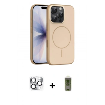 MARSİLYAN™- iPhone 16 Pro Max Kılıf Atlas Asil Prime - Siyah Joko Magic 5D Hayalet Cam + Pers Alüminyum Kamera Lens - GS