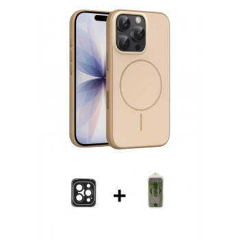 MARSİLYAN™- iPhone 16 Pro Max Kılıf Atlas Asil Prime - Siyah Joko Magic 5D Hayalet Cam + PVD Metal Kamera Lens - SH