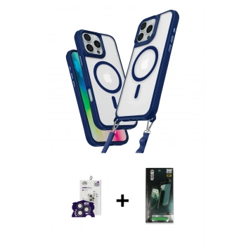 MARSİLYAN™- iPhone 16 Pro Max Kılıf Atlas Doku Koleksiyonu - Siyah 360 Mat Full Body Arka Koruyucu + Bilvis Titan Kamera Lens - TMGI