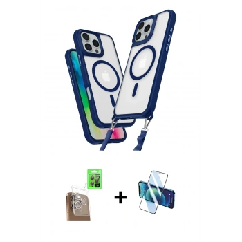 MARSİLYAN™- iPhone 16 Pro Max Kılıf Atlas Doku Koleksiyonu - Siyah 3D Antistatik Cam Ekran Koruyucu + Raze Metal Kamera Lens - CLTM