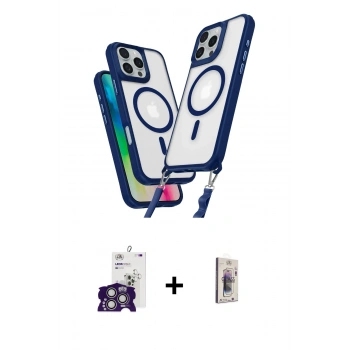 MARSİLYAN™- iPhone 16 Pro Max Kılıf Atlas Doku Koleksiyonu - Siyah Bilvis 3D Cam Ekran Koruyucu + Bilvis Titan Kamera Lens - GS
