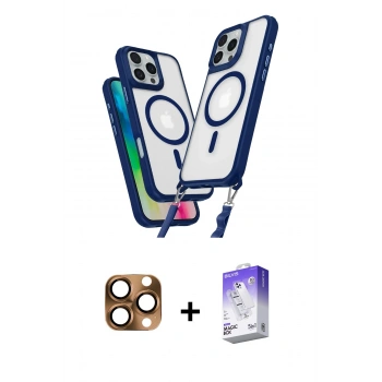 MARSİLYAN™- iPhone 16 Pro Max Kılıf Atlas Doku Koleksiyonu - Siyah Bilvis 5in1 3D Magic Cam Ekran Koruyucu + Pers Alüminyum Kamera Lens - CLTM