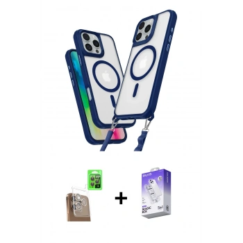 MARSİLYAN™- iPhone 16 Pro Max Kılıf Atlas Doku Koleksiyonu - Siyah Bilvis 5in1 3D Magic Cam Ekran Koruyucu + Raze Metal Kamera Lens - CLTM