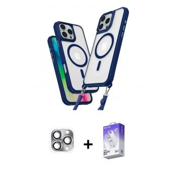 MARSİLYAN™- iPhone 16 Pro Max Kılıf Atlas Doku Koleksiyonu - Siyah Bilvis 5in1 3D Magic Cam Ekran Koruyucu + Pers Alüminyum Kamera Lens - GI