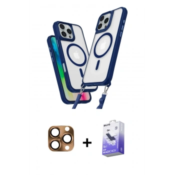 MARSİLYAN™- iPhone 16 Pro Max Kılıf Atlas Doku Koleksiyonu - Siyah Bilvis 5in1 5D Magic Hayalet Cam Ekran Koruyucu + Pers Alüminyum Kamera Lens - CLTM