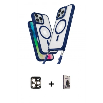 MARSİLYAN™- iPhone 16 Pro Max Kılıf Atlas Doku Koleksiyonu - Siyah Bilvis Hayalet Cam Ekran Koruyucu + PVD Metal Kamera Lens - GD